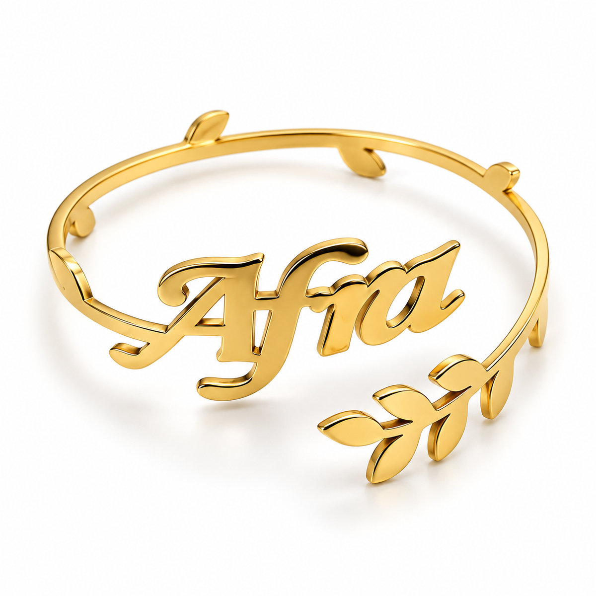 Customised Name Bangle - 24K Gold Plated