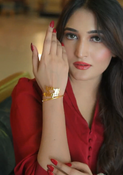 Customised Name Bangle - 24K Gold Plated   (new landing page)