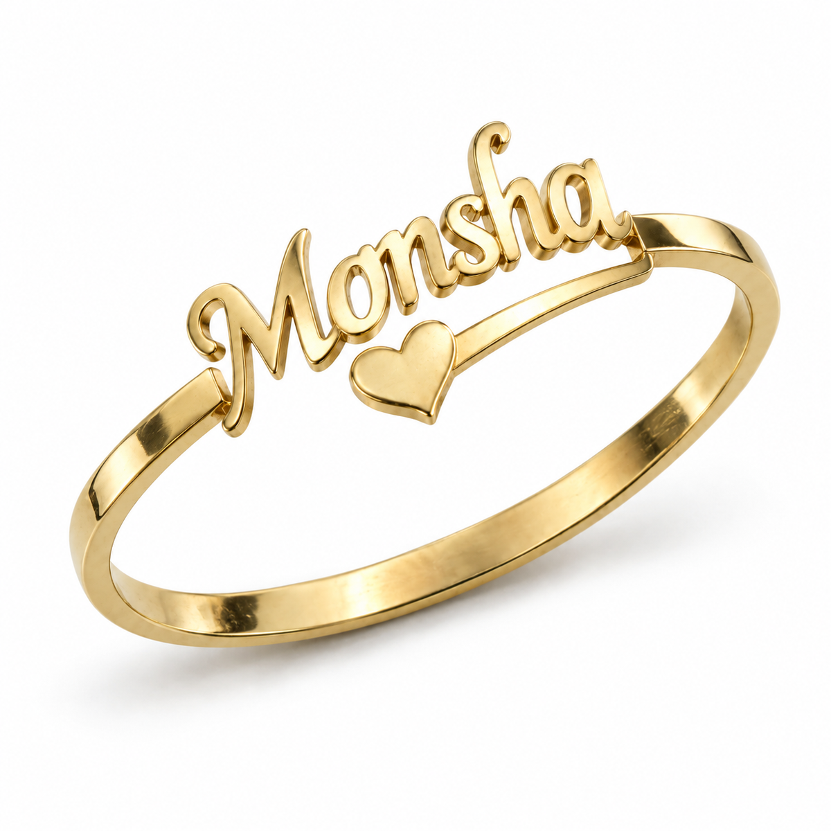 Customised Name Bangle - 24K Gold Plated