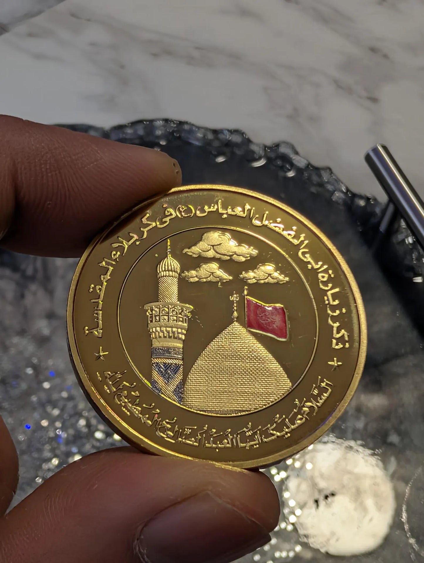 Imam Zamin - Gold plated Coin - Muqadas Tabarkat